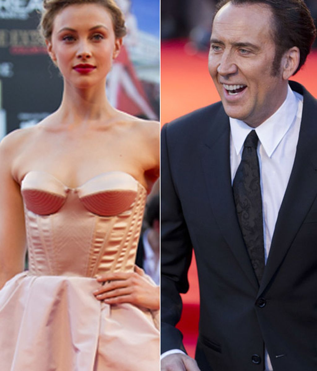Nicolas Cage y Sarah Gadon eclipsan la alfombra roja de Venecia