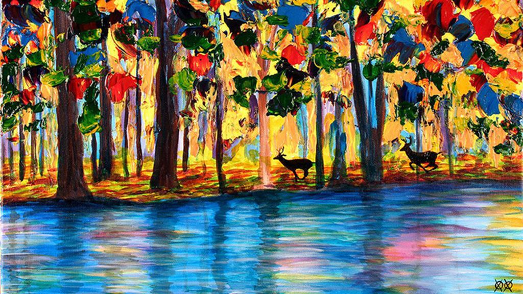 Un artista ciego se vale del tacto para pintar cuadros increíbles