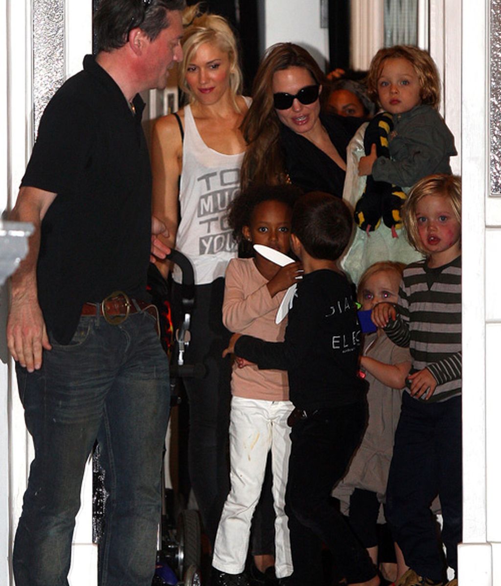 Fiestuqui de los niños Jolie-Pitt en casa de Kingston, el hijo de Gwen Stefani