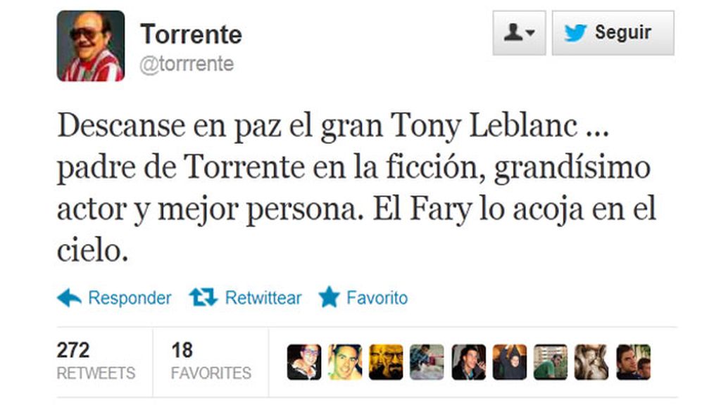 Despedida en la red a Tony Leblanc