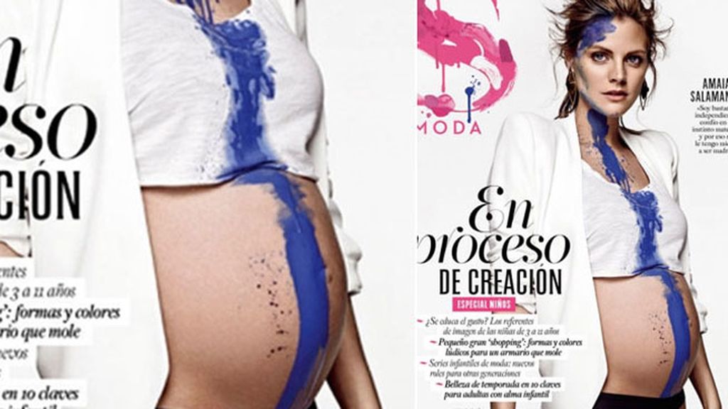 A un mes de ser madre, luce embarazo en la portada de 'SModa'