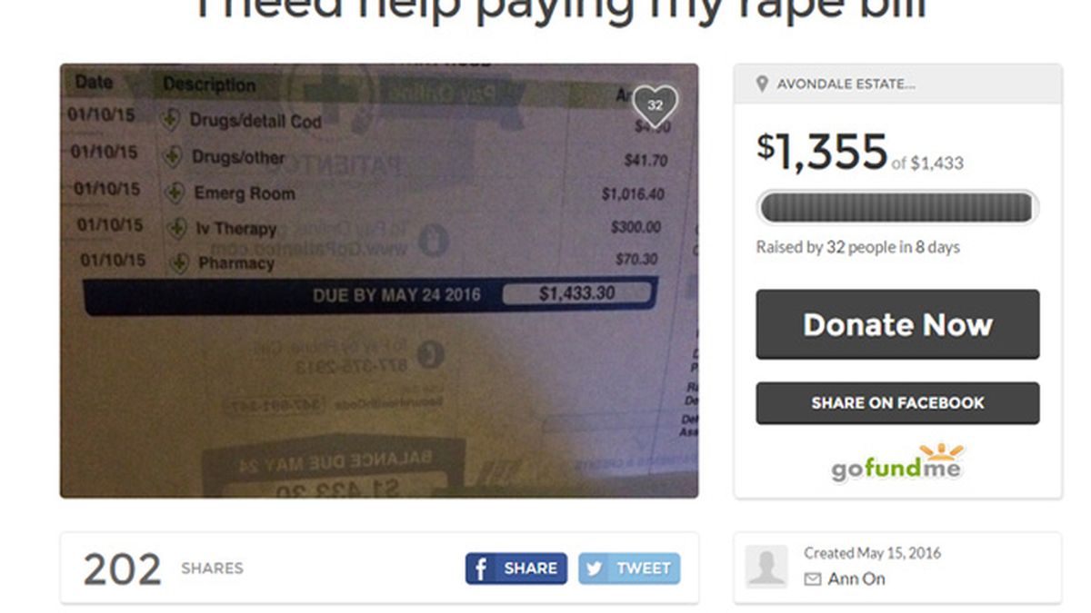 Abre una petición de crowfunding para poder pagar la factura médica tras ser violada