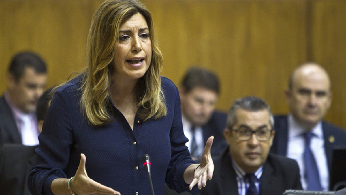 Susana Díaz, durante la sesión de control al Gobierno en el Parlamento de Andalucía