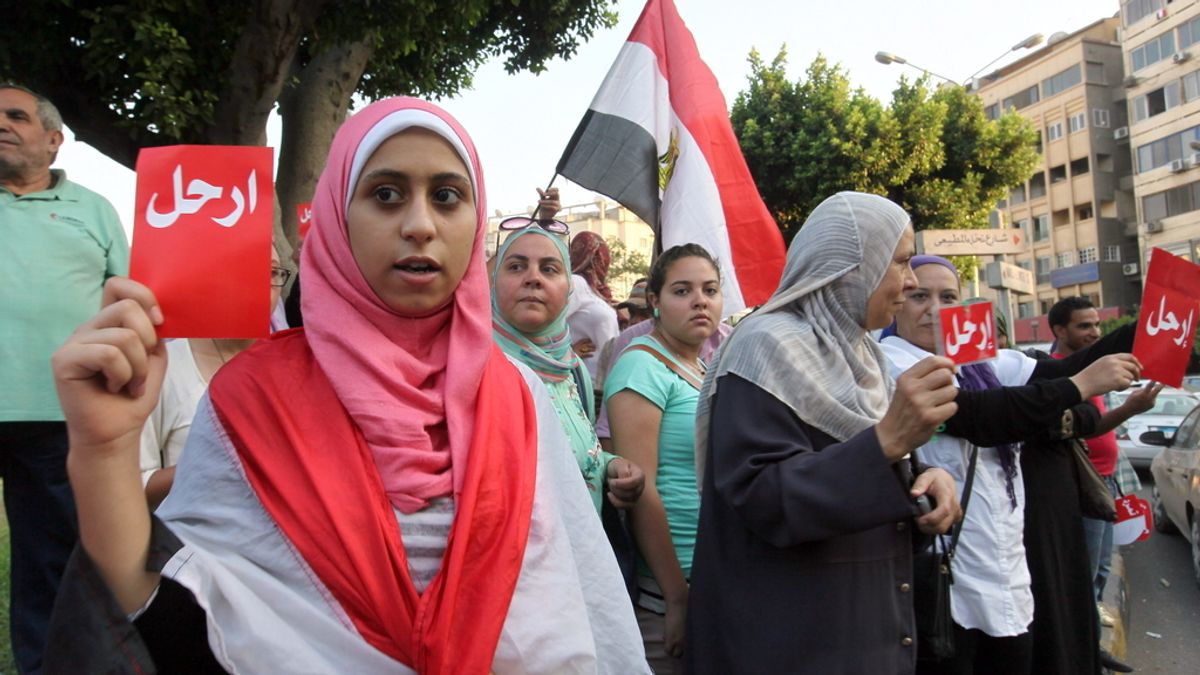 Egipcios protestan contra el presidente Mursi. Foto: Efe