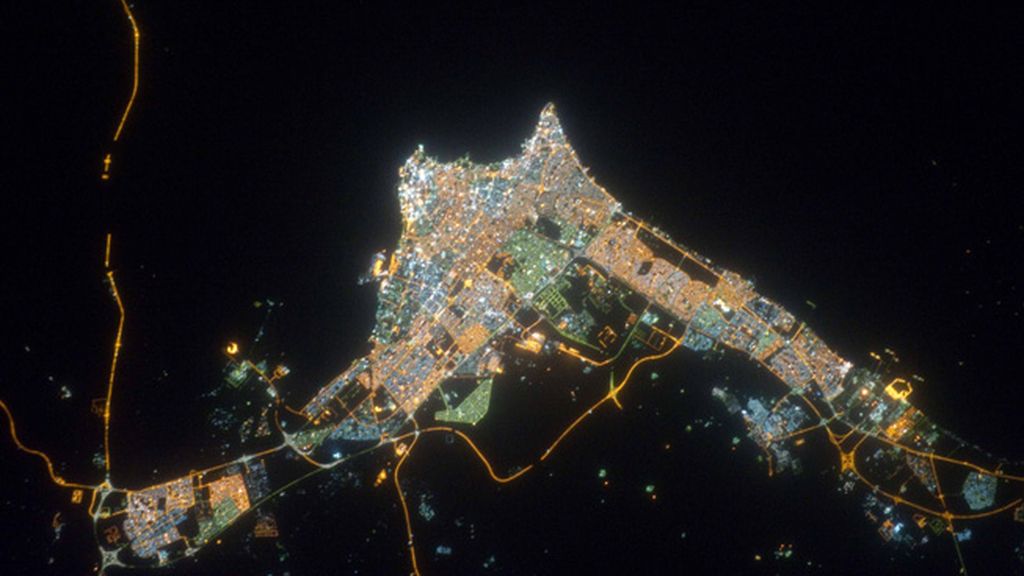 Ciudades brillantes desde el espacio