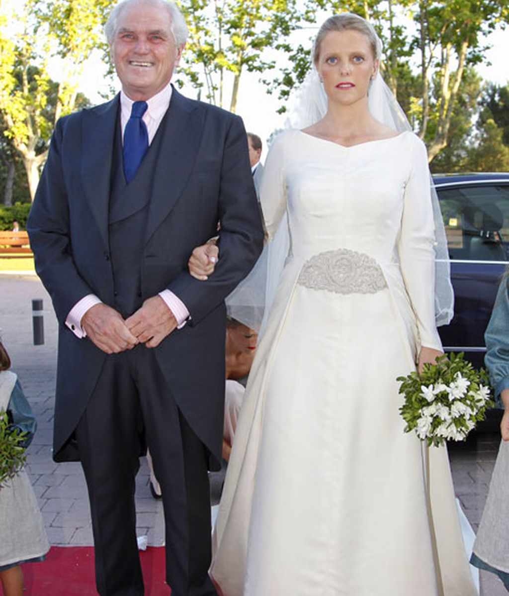 Leticia junto a su padre, Ramón Calderón