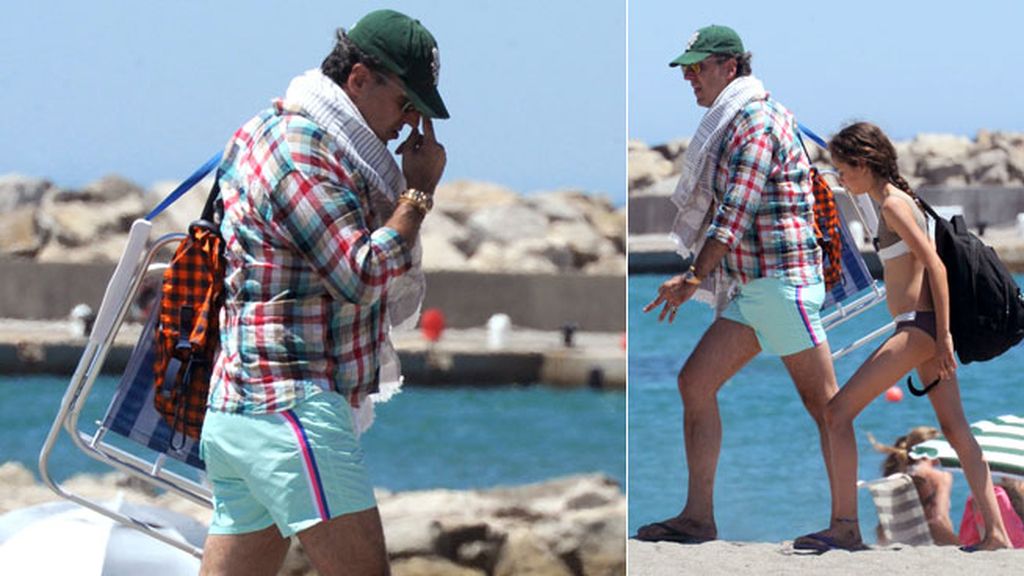 Jaime de Marichalar, Froilán y Victoria Federica disfrutan de un día de playa