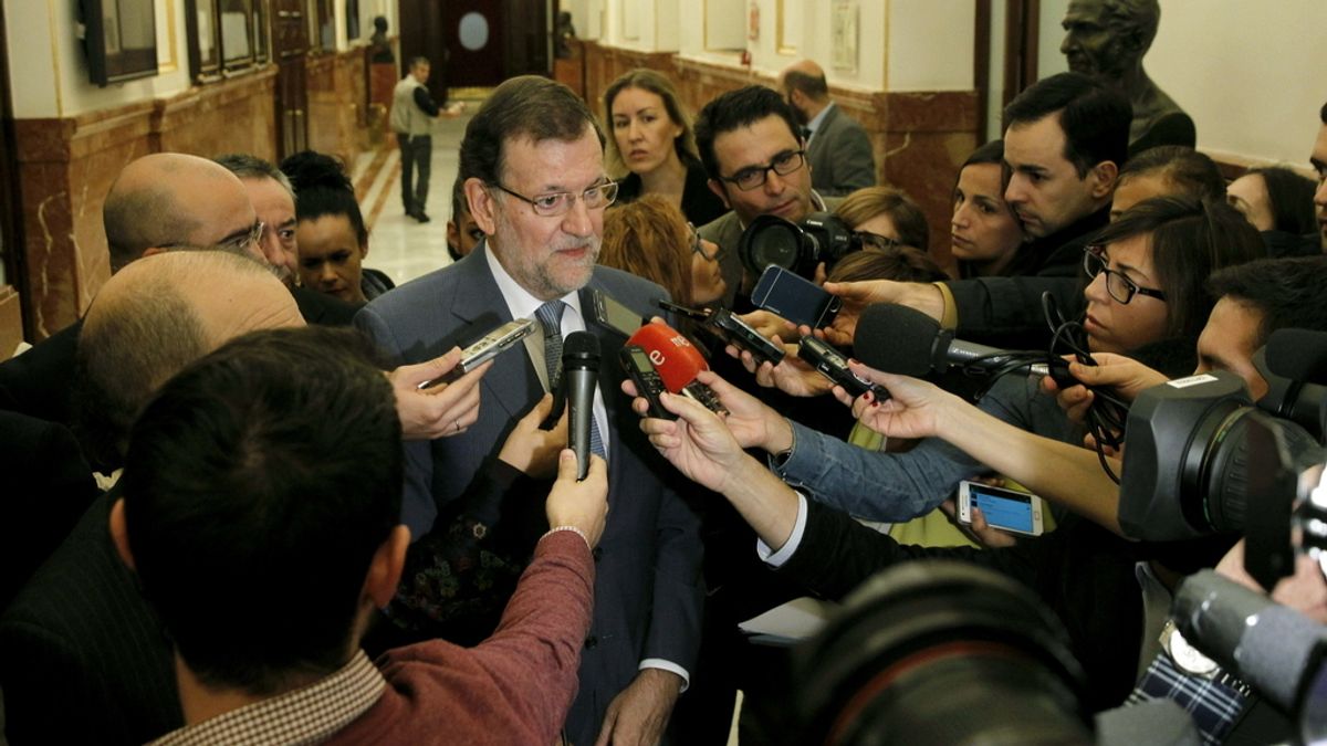 Mariano Rajoy, presidente del Gobierno, en los pasillos del Congreso