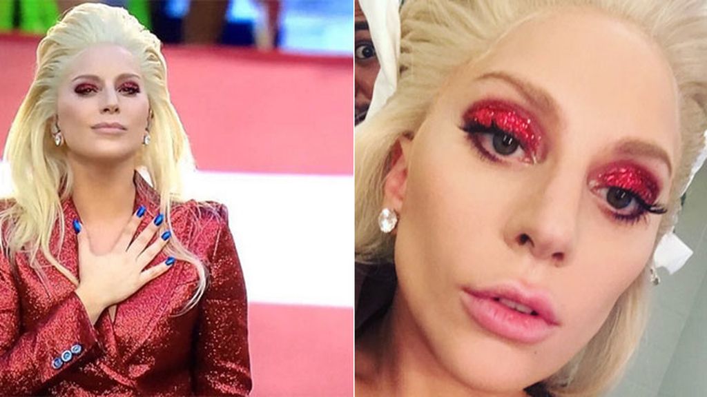 Lady Gaga cantó el himno y estos son los detalles de su 'look' patrio