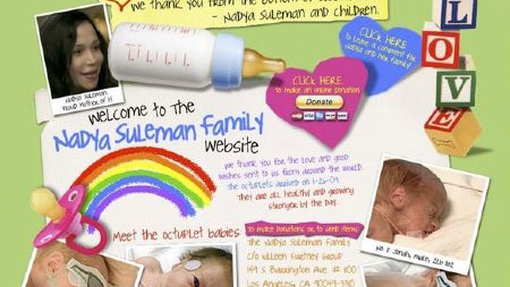 la página web de los octillizos