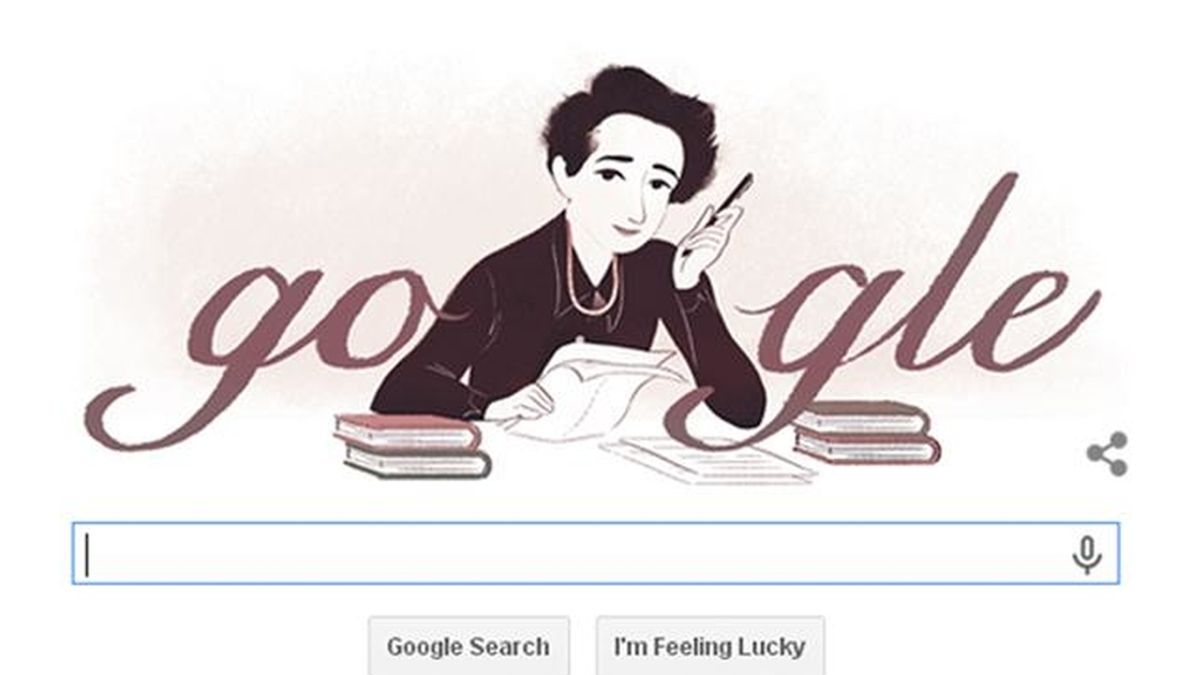 Hannah Arendt, google, doodle, Hannah Arendt, google, doodle,