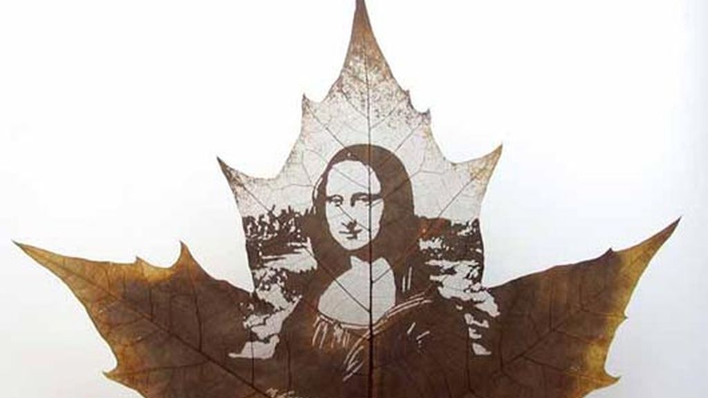 Arte hecho en hojas
