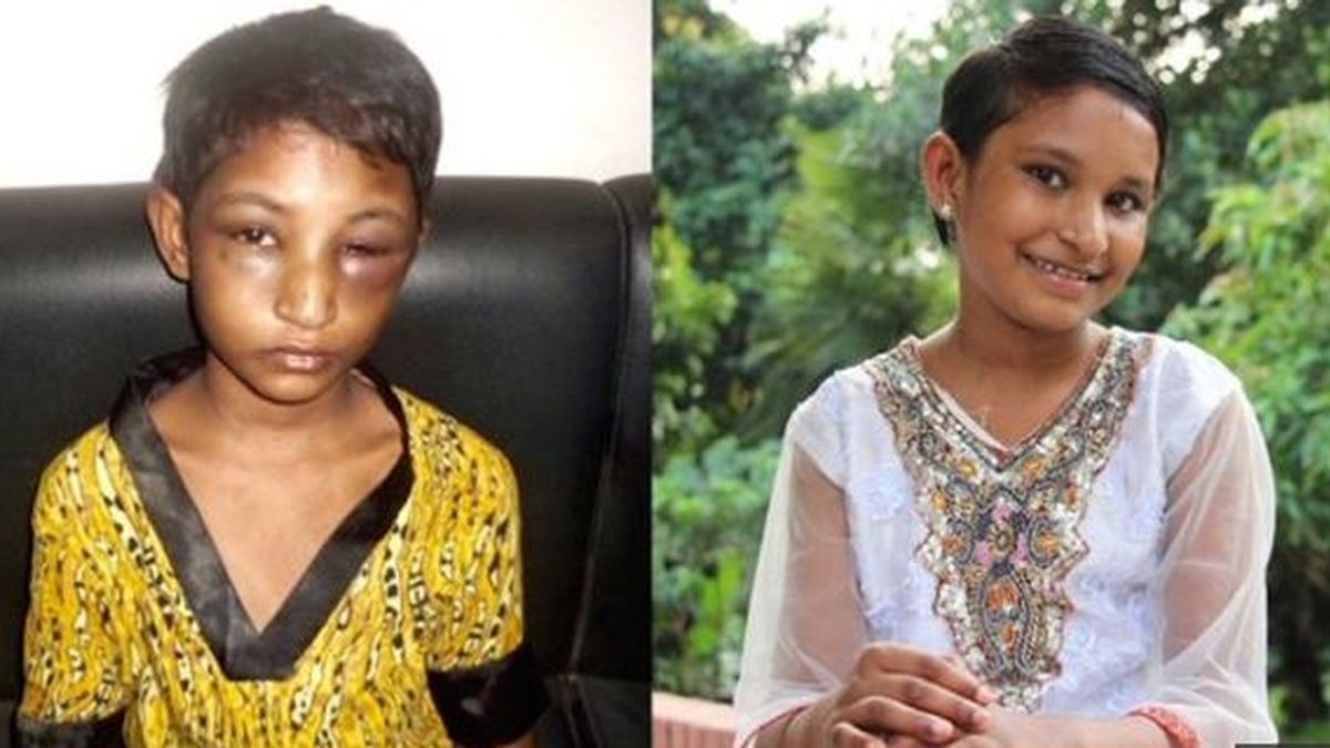 'Happy', la niña de 11 años maltratada por una estrella del cricket en Bangladesh