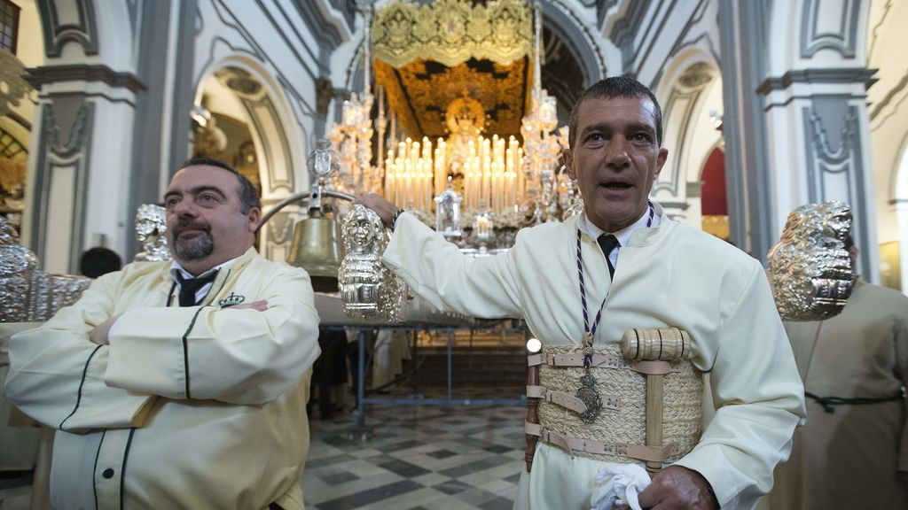 Antonio Banderas, mayordomo de trono de la Hermandad 'Lágrimas y favores'