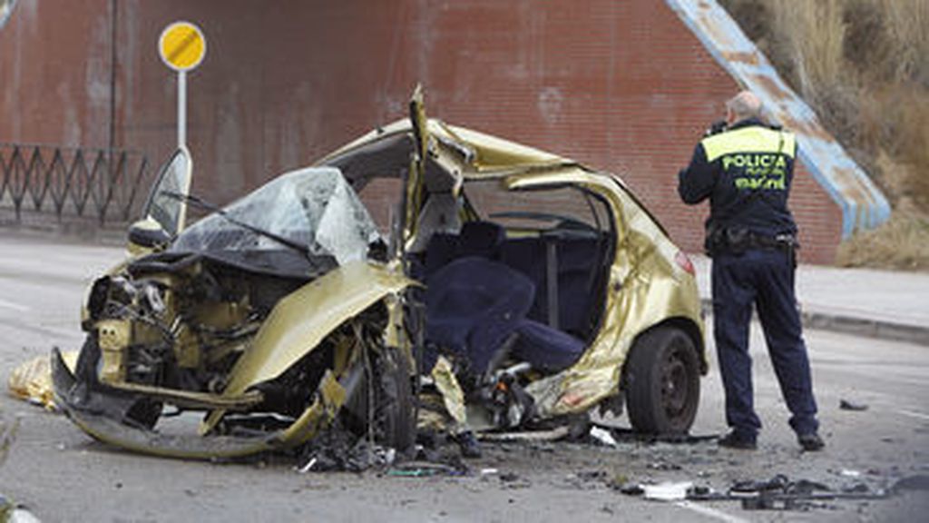 Imagen del coche siniestrado