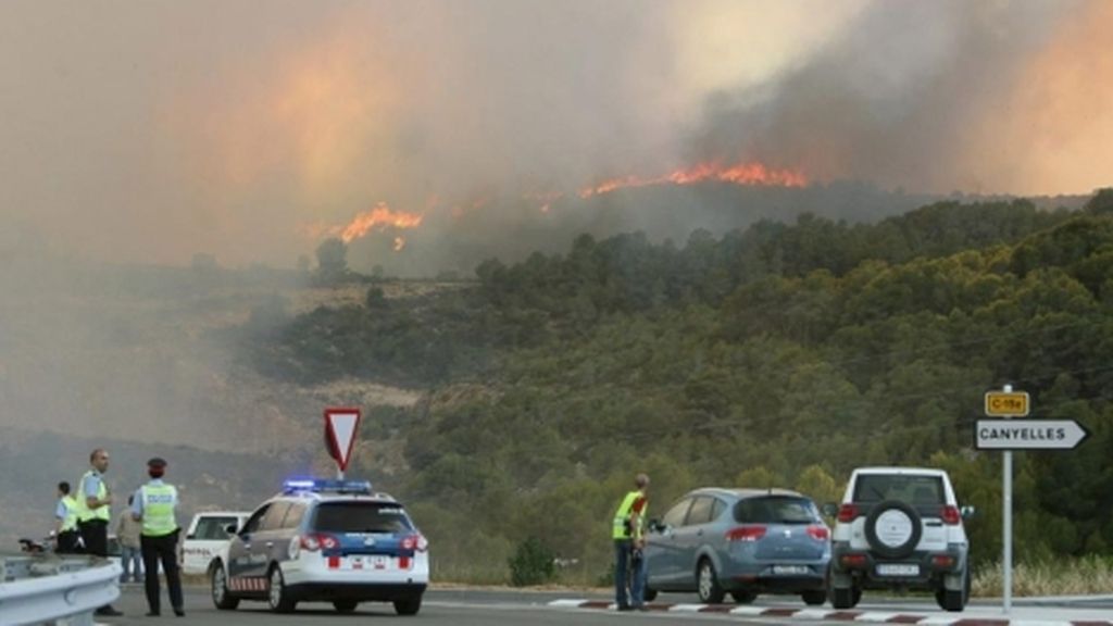Incendio forestal en Castellet