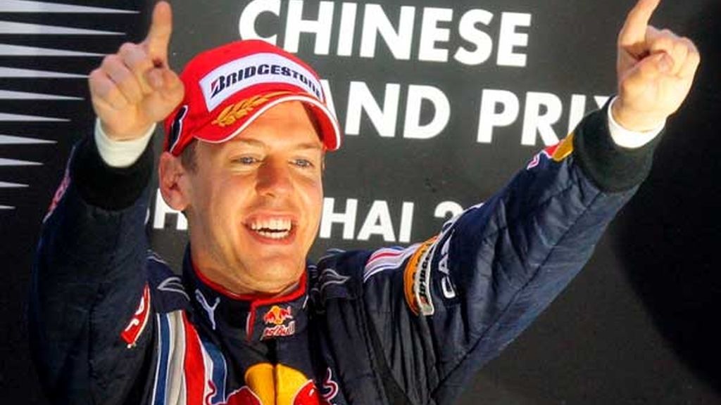 Vettel celebra la victoria