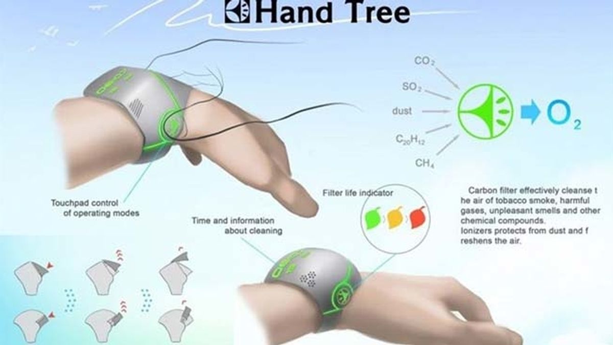 Hand Tree, pulsera anticontaminación que purifica el aire