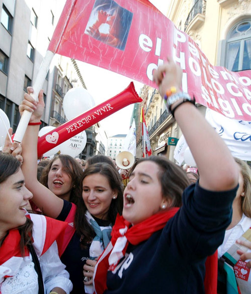 Manifestación contra la reforma de la ley del aborto