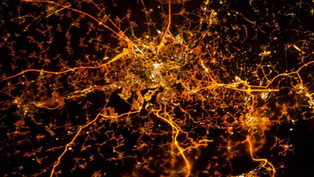Ciudades brillantes desde el espacio