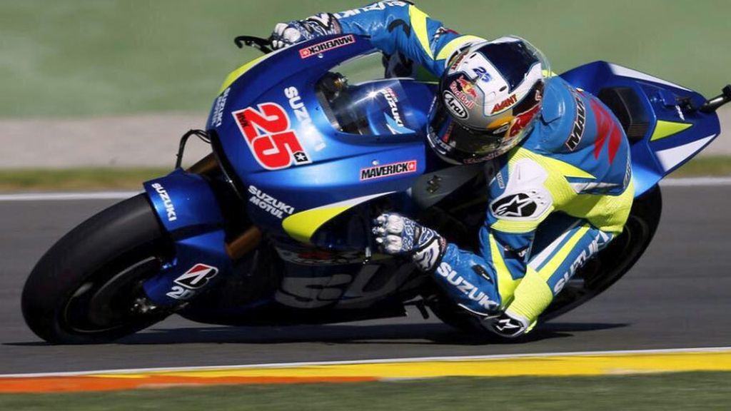 Aleix Espargaró y Maverick Viñales rodando en Valencia