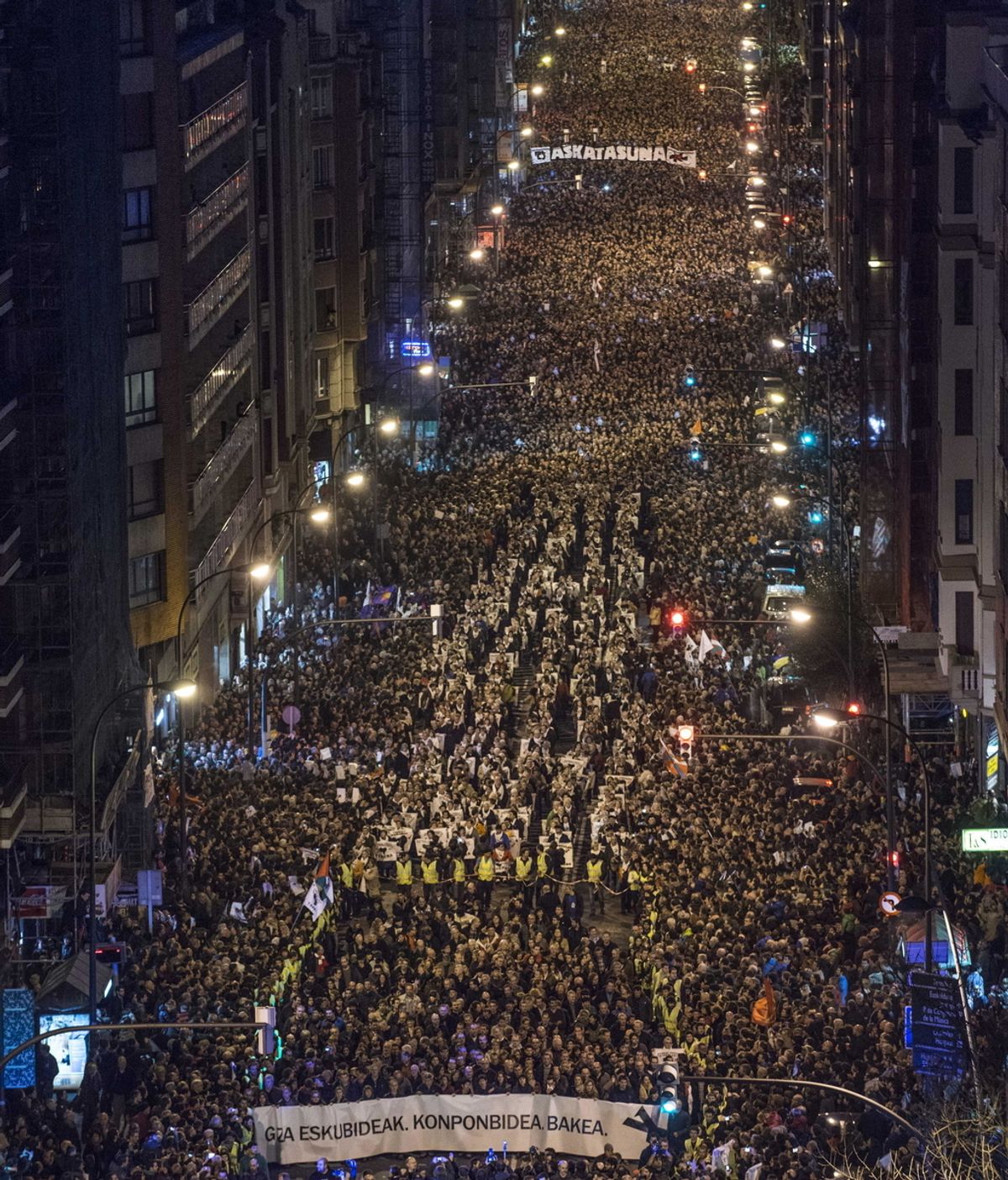 Marcha en Bilbao. Foto: EFE