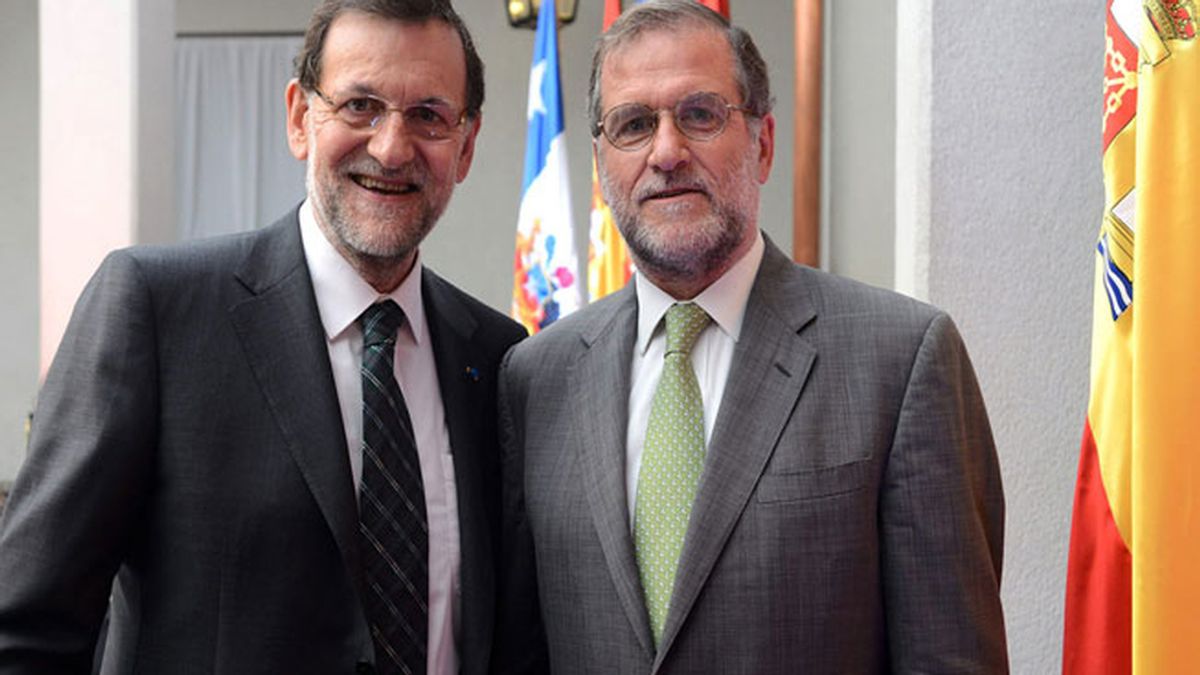 Mariano Rajoy y su doble Gastón Cruzat