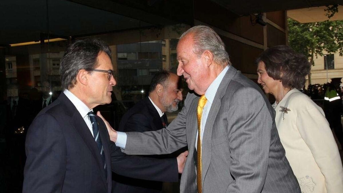 El rey con Artur Mas en Barcelona