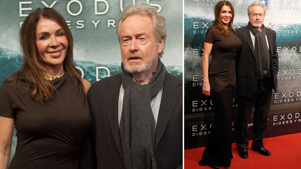 El director de la película, Ridley Scott, y su mujer Giannina Facio