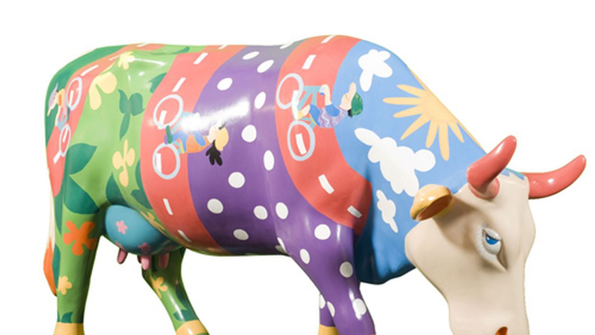 Imagen de la vaca que fue robada, Albertina Pinturina. Foto: Cow Parade.