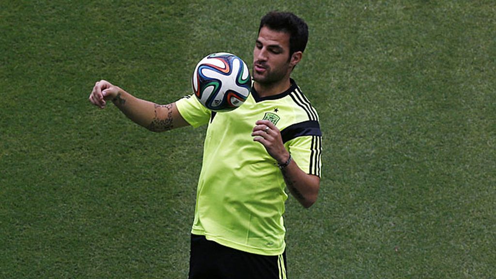 Cesc Fábregas en un entrenamiento