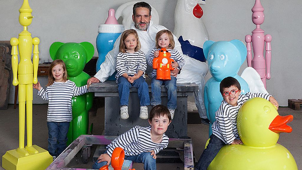 Cayetano Rivera, Rosario y Mario Suárez, solidarios con los niños Síndrome de Down