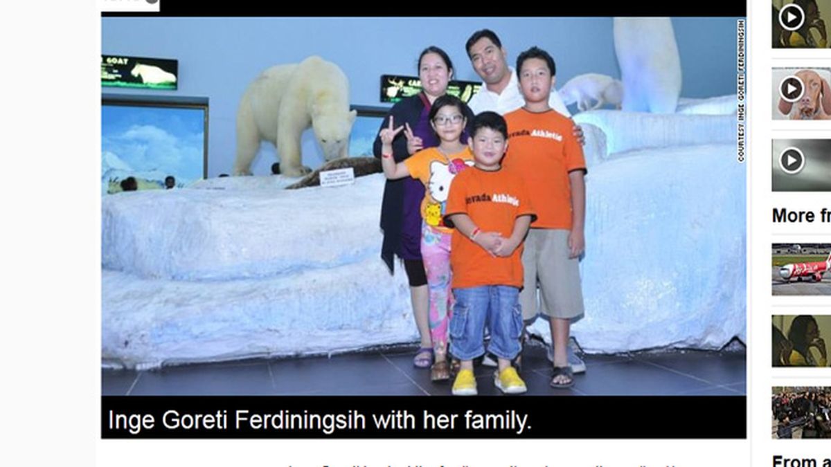 La familia de Inge no cogió el vuelo de AirAsia por la enfermedad de su padre