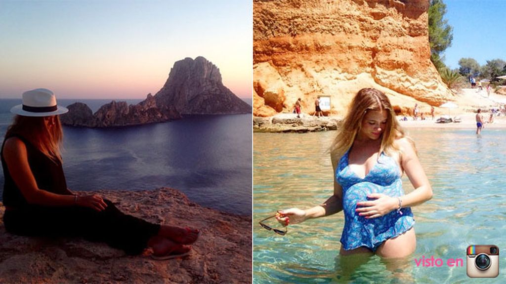 ¡Y más Ibiza! Patry Montero disfruta de los baños en su avanzado embarazo