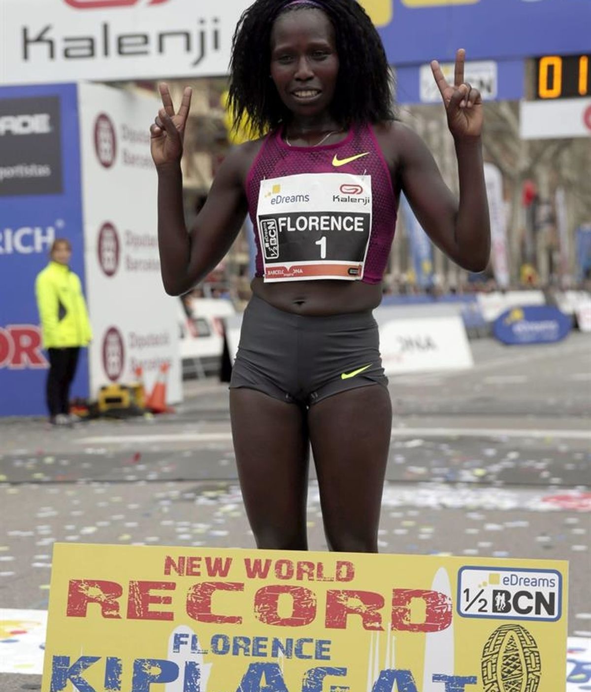 La keniana Florence Jebet Kiplagat bate el récord mundial de medio maratón