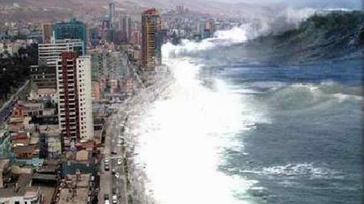 El instante anterior al tsunami en Indonesia