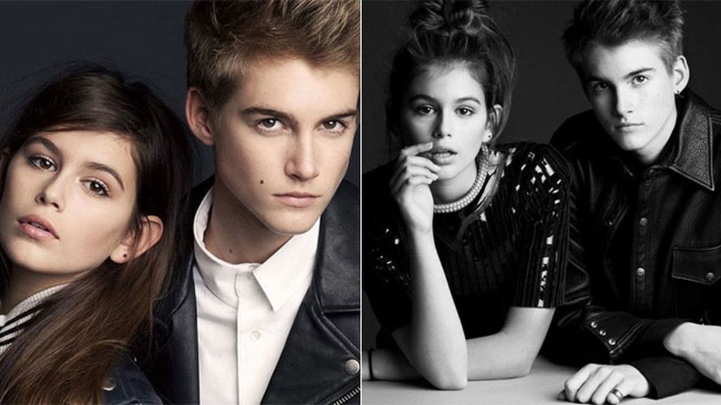 Posa junto a su hermano Presley, que también es modelo