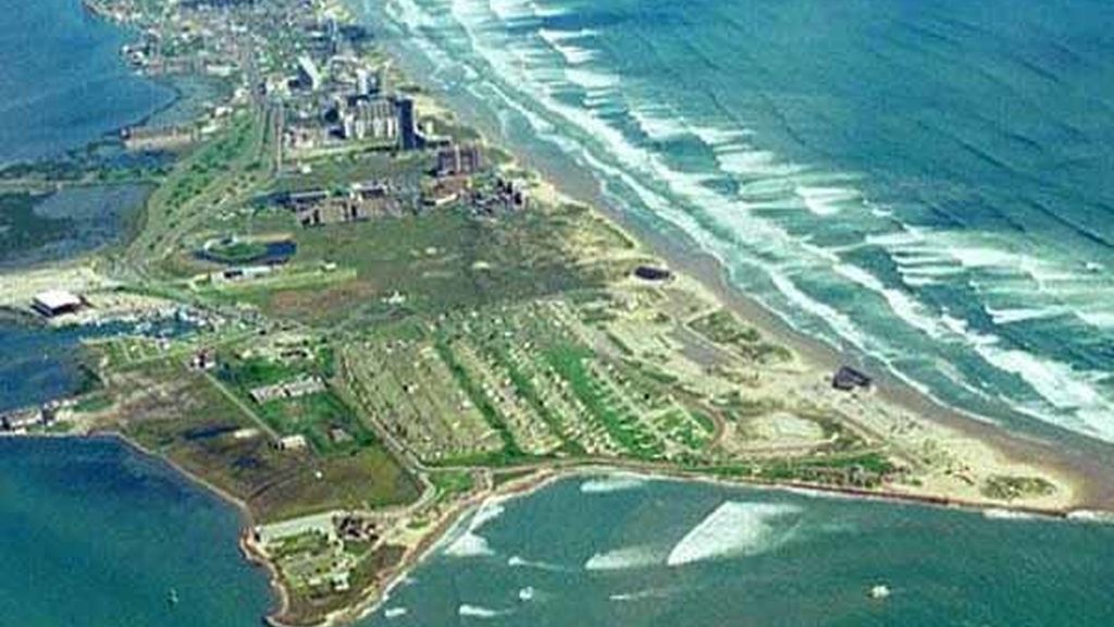 South padre Island, perteneciente al estado de Texas tiene 55 kilómetros