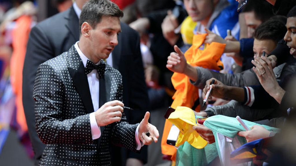 Messi a su llegada a la gala anual de la FIFA