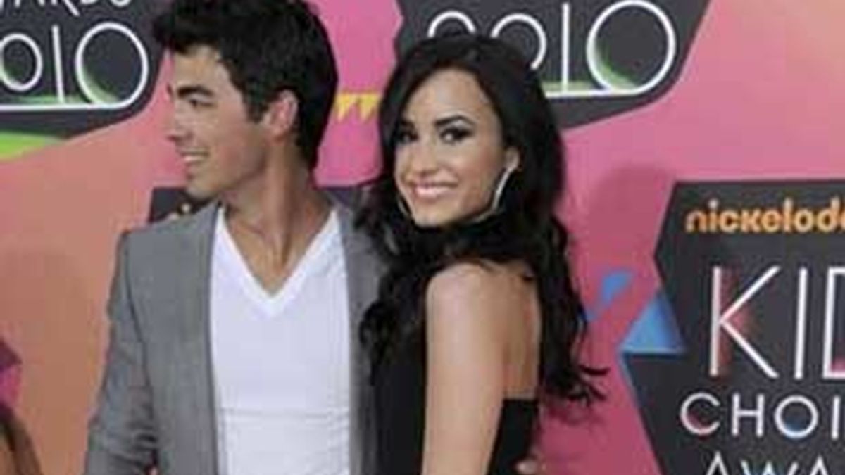 Joe Jonas y Demi Lovato, en una imagen de archivo. Foto: AP