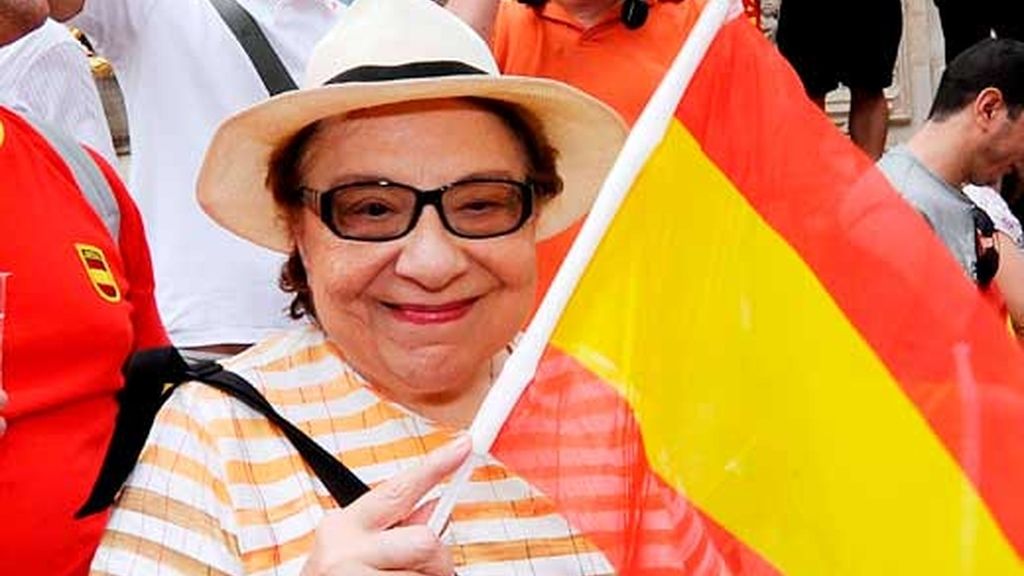 Aficionada apoyando a España