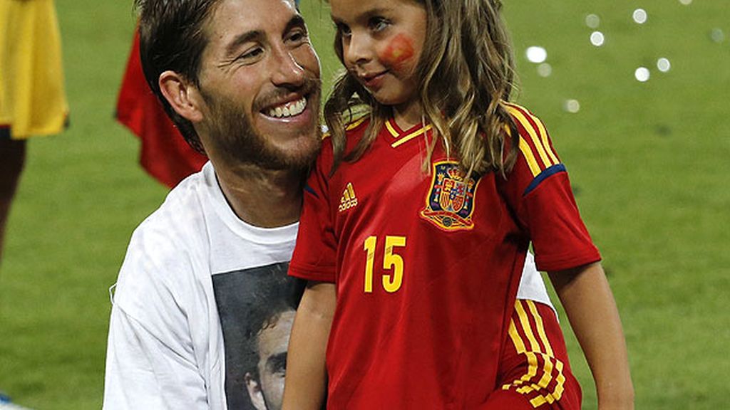 Sergio Ramos celebró el título con su sobrina Daniela