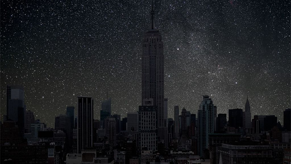 Cómo serían las ciudades iluminadas sólo por las estrellas