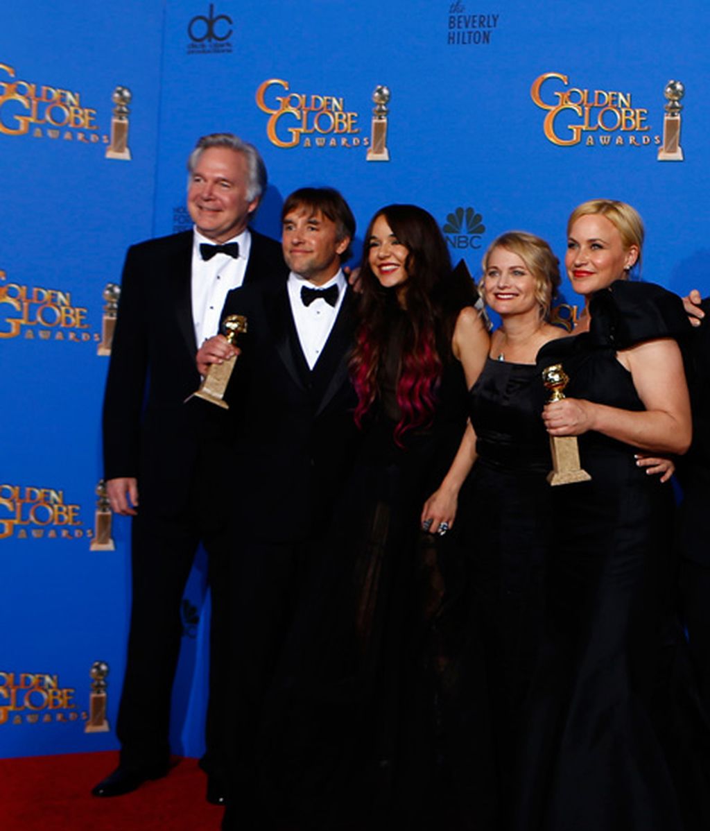 El equipo de Boyhood, triunfadora de la noche