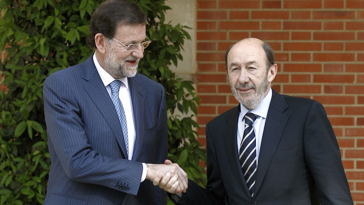 Rajoy recibe a Rubalcaba en Moncloa