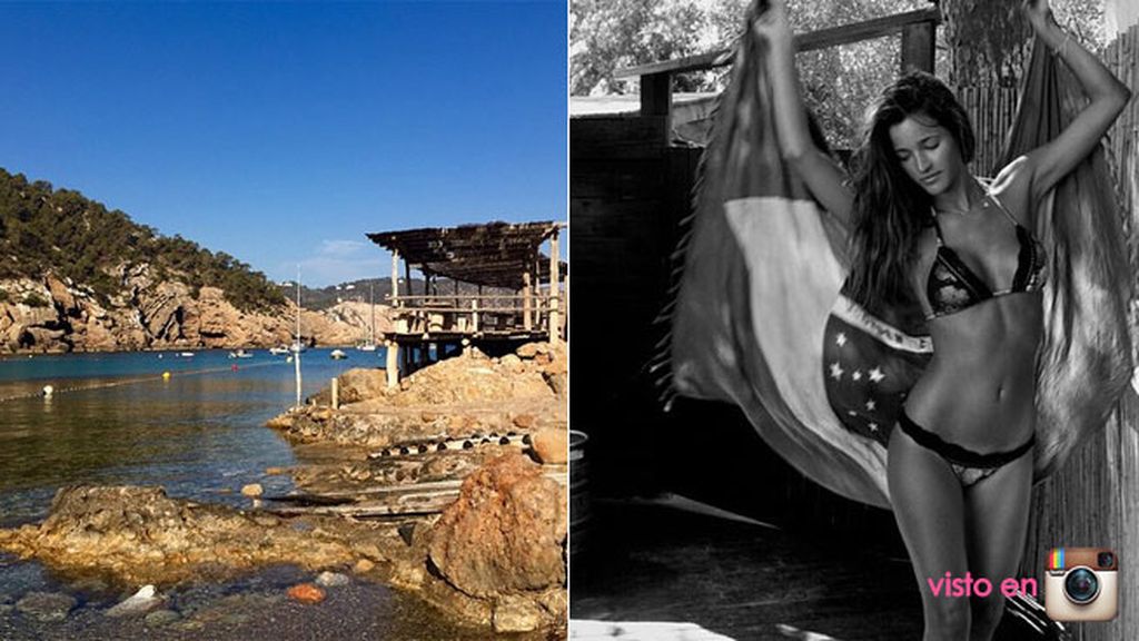 Malena Costa, trabajando en Ibiza pero... ¡con estas vistas!