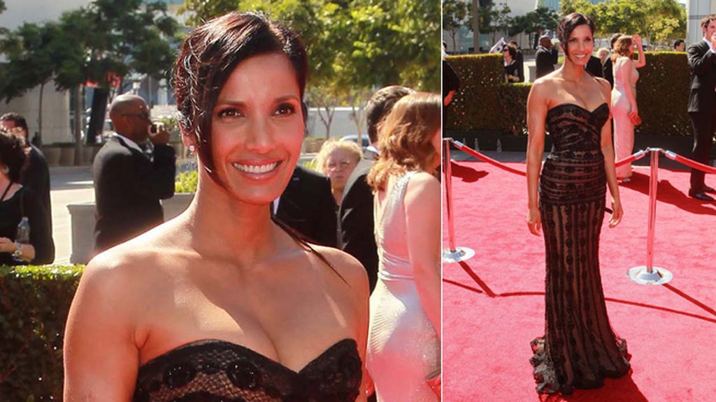 Padma Lakshmi, con un escote balconette