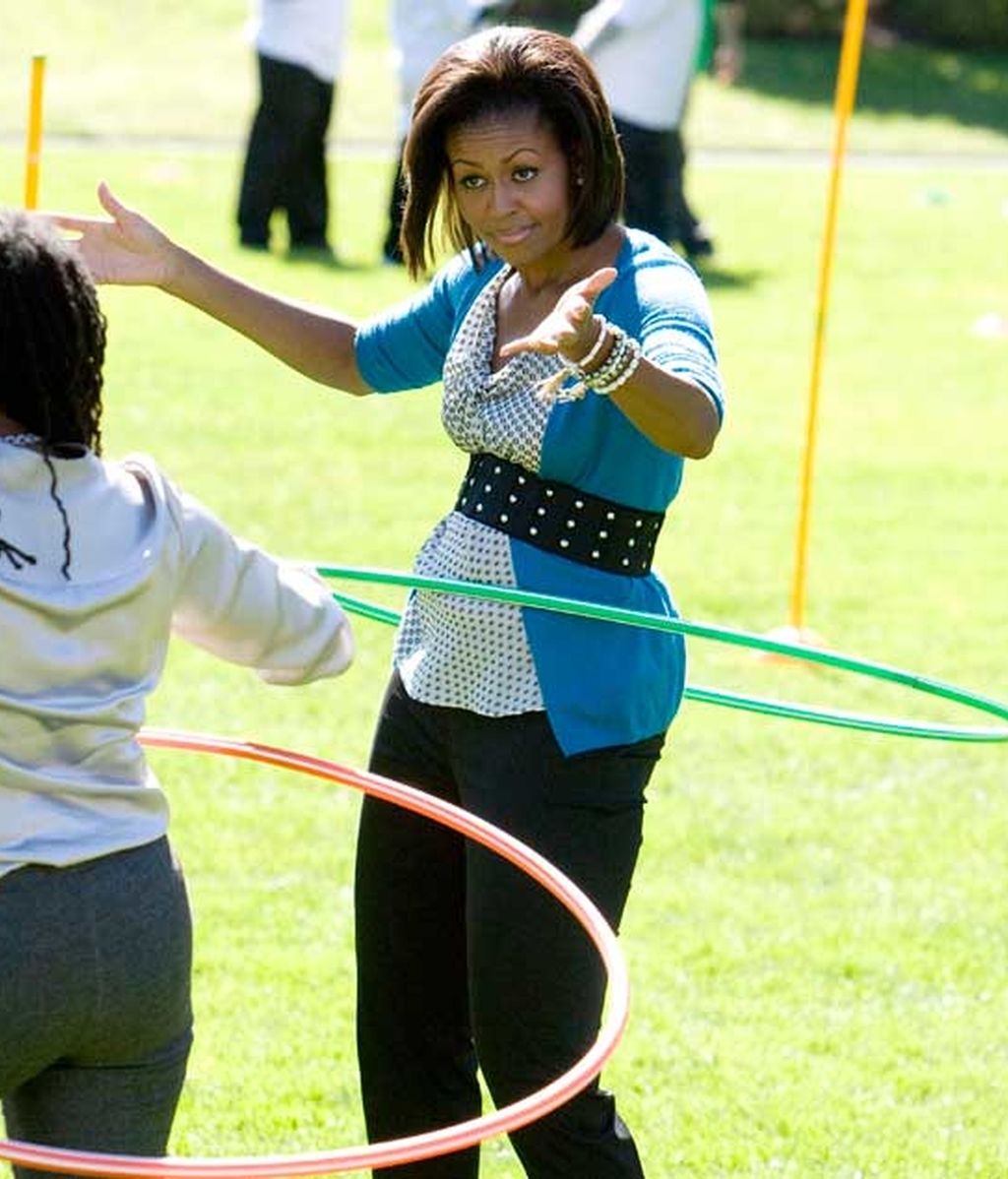 Michele Obama y su hula hoop
