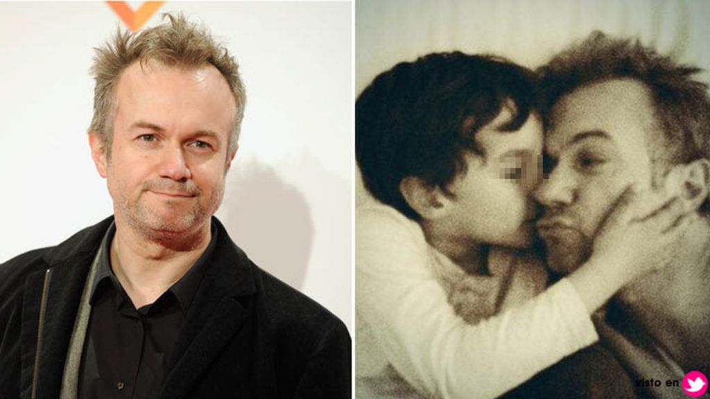 El actor Tristán Ulloa y su hijo