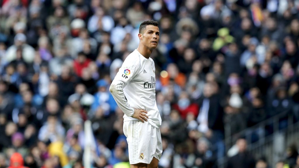 Cristiano Ronaldo se lamenta en el choque contra el Atlético de Madrid 27/02/2016